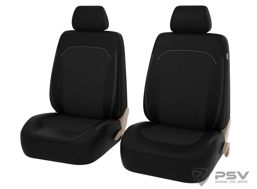 Кликните для увеличения изображения Чехлы универсальные PSV «TALISMAN NEXT 2 FRONT» экокожа + жаккард (чёрный/белый)