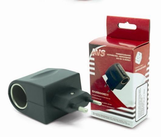Кликните для увеличения изображения Cетевой адаптер (переходник сеть-прикуриватель) AVS AD-22012 500mAh