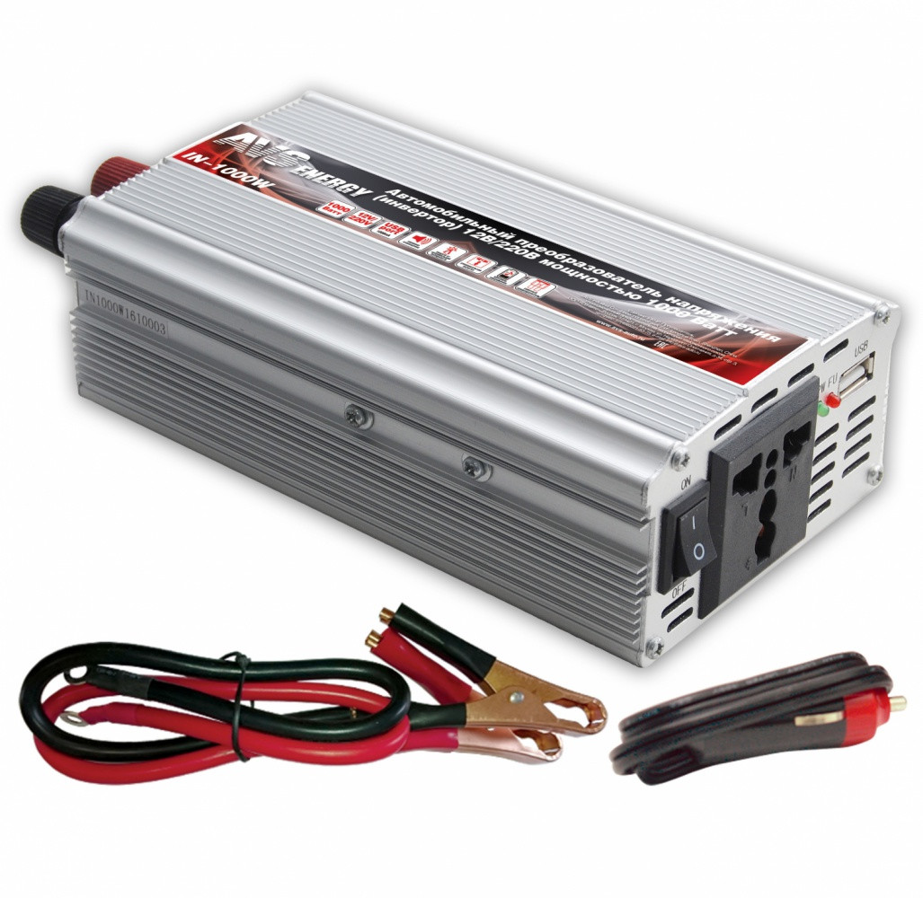 Кликните для увеличения изображения Автомобильный инвертор AVS 12/220V IN-1000W