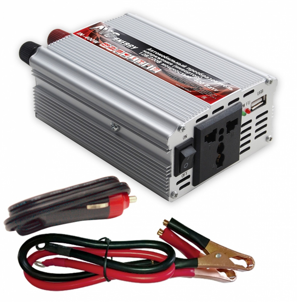 Кликните для увеличения изображения Инвертор автомобильный 12/220V AVS IN-400W