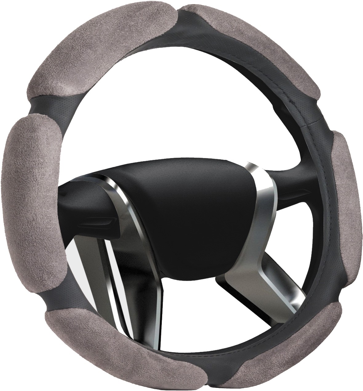 Кликните для увеличения изображения Оплетка на руль AZARD «СПОНЖ» 6 лепестков серый, M