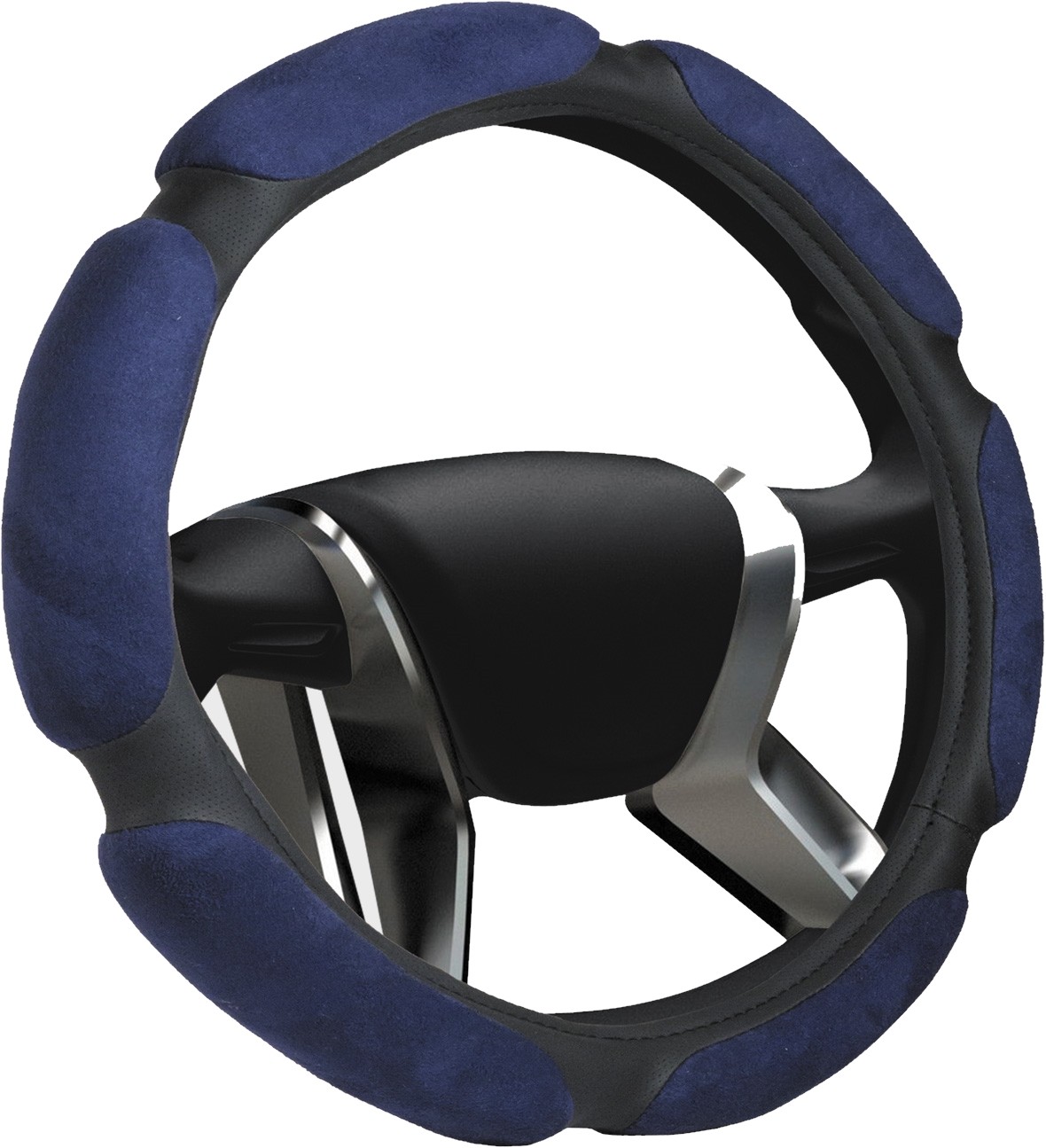 Кликните для увеличения изображения Оплетка на руль AZARD «СПОНЖ» 6 лепестков синий, M