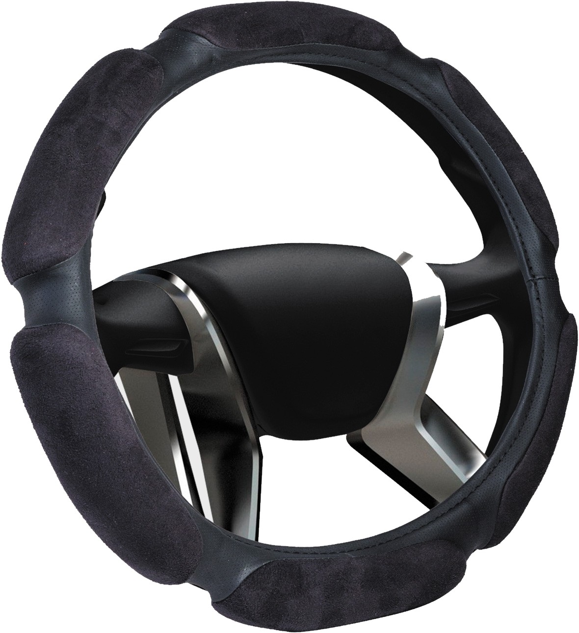 Кликните для увеличения изображения Оплетка на руль AZARD «СПОНЖ» 6 лепестков черный, M