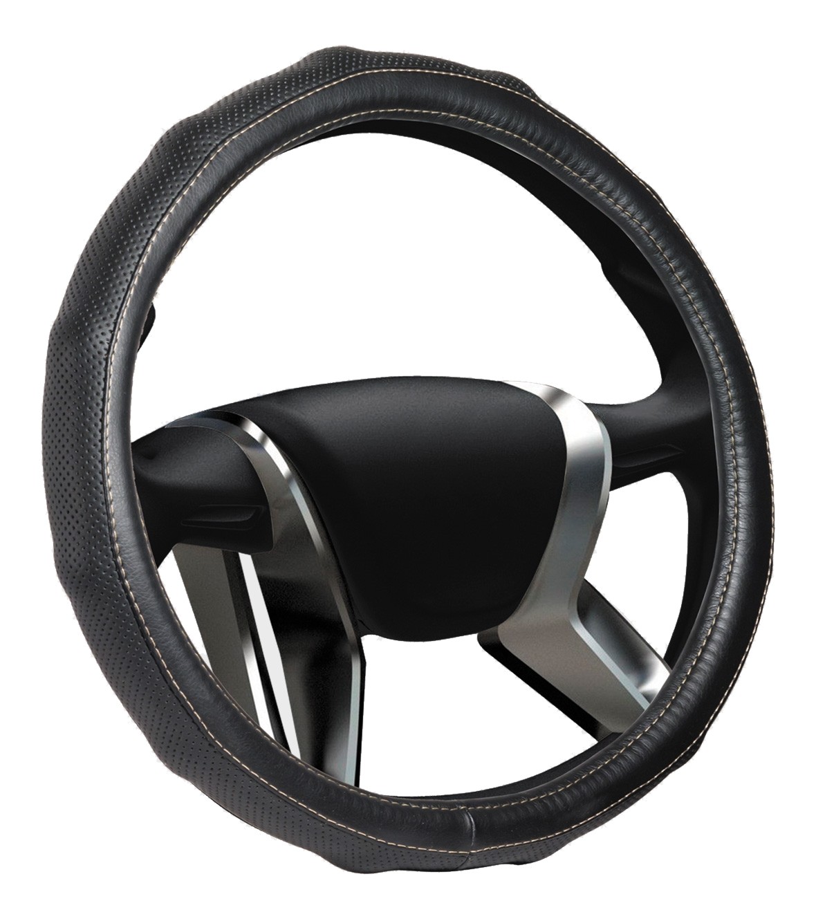 Кликните для увеличения изображения Оплетка на руль SENATOR «CALIFORNIA» черный, M