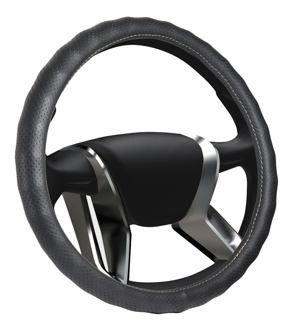 Кликните для увеличения изображения Оплетка на руль SENATOR «ALABAMA» черный, M