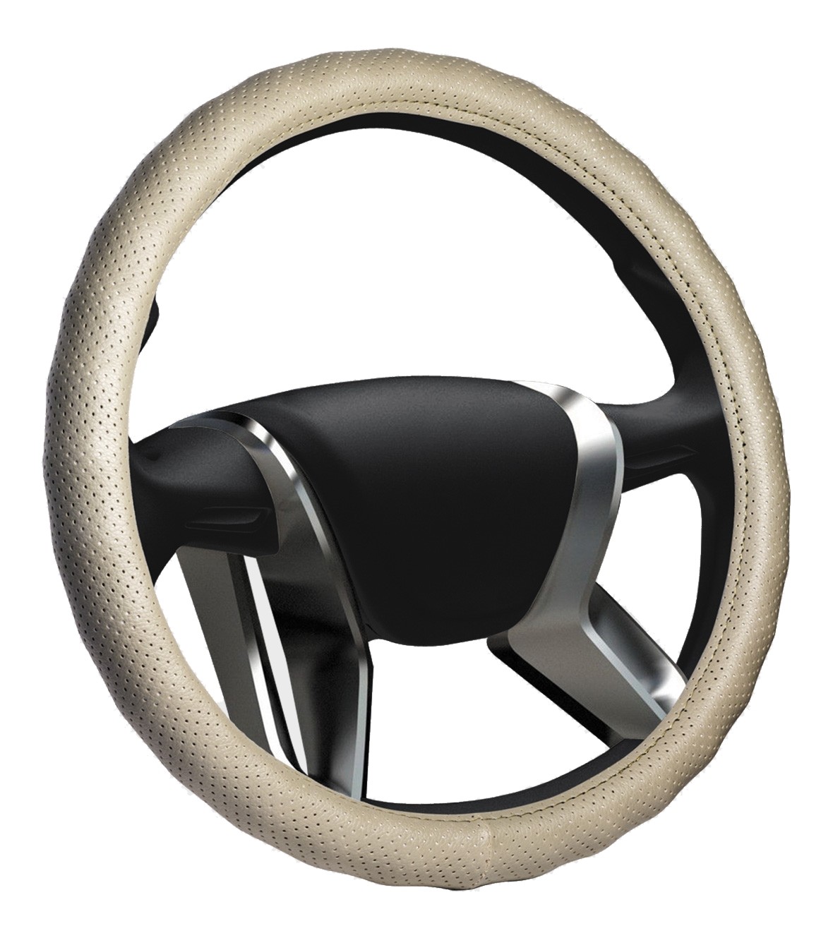 Кликните для увеличения изображения Оплетка на руль SENATOR «ALABAMA» бежевый, M