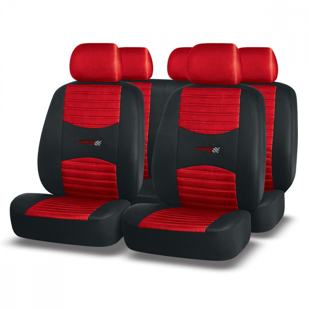 Кликните для увеличения изображения Чехлы универсальные PREMIER «CARBON» (чёрный/красный)