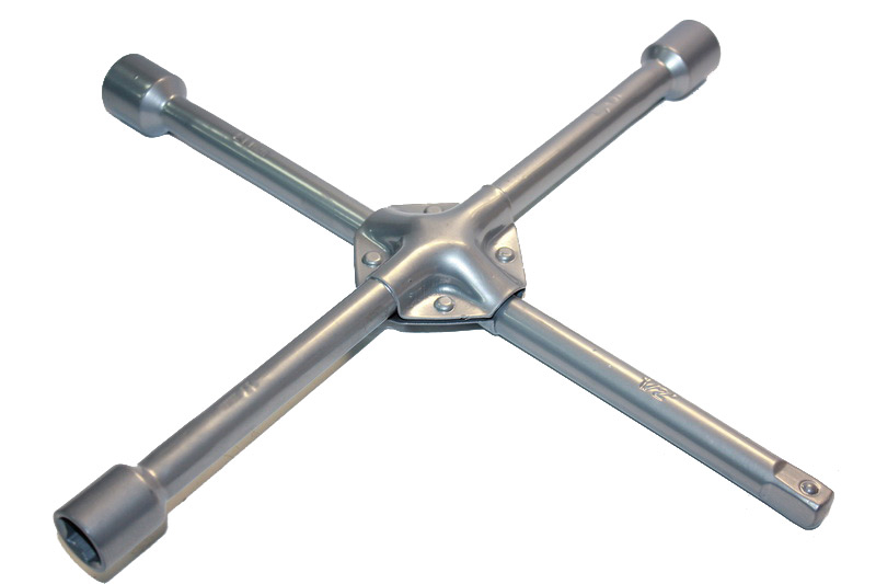 Кликните для увеличения изображения Ключ баллонный крест усиленный CRISTYLEAVTO (17*19*21 мм, под квадрат 1/2