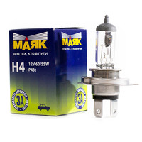 Автолампа галогенная МАЯК H4 12V 60/55W (P43t)