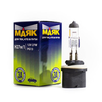 Автолампа галогенная МАЯК H27W/1 (880) 12V 27W (PG13)