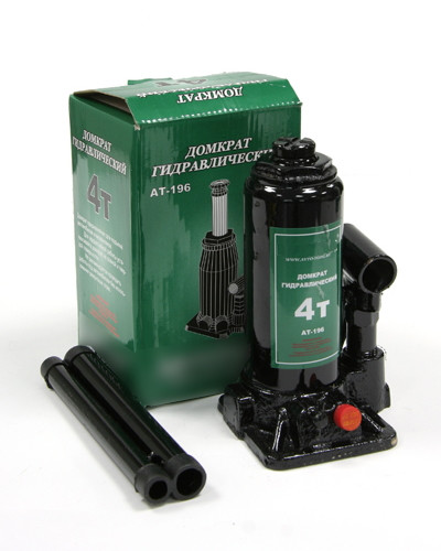 Кликните для увеличения изображения Бутылочный гидравлический домкрат АВТОТОРГ 4 тонны (190-370мм)