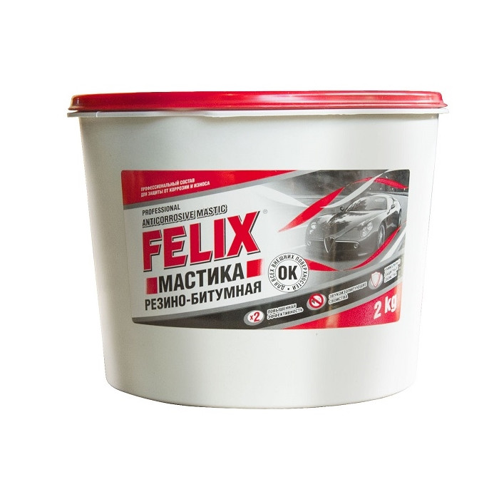 Кликните для увеличения изображения Мастика резино-битумная FELIX, в п/э ведре, 2кг