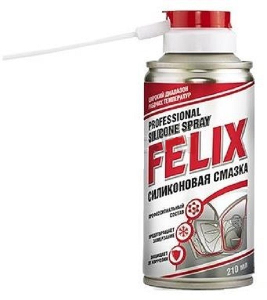 Кликните для увеличения изображения Смазка силиконовая FELIX, аэрозоль, 210 мл