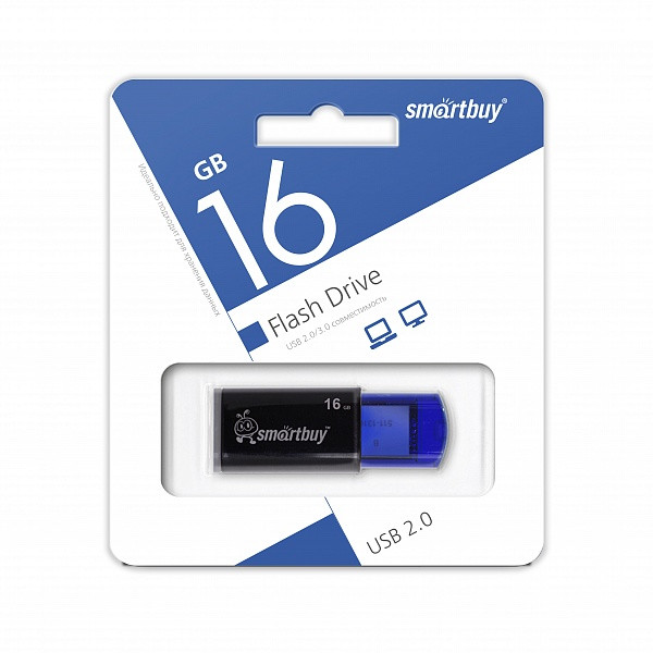 Кликните для увеличения изображения Флеш-накопитель USB 2.0 SmartBuy Click 16GB Blue