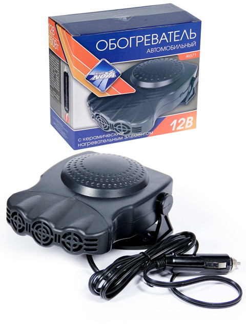 Кликните для увеличения изображения Обогреватель в салон NOVA BRIGHT 46571 «Ветерок» керамический, в прикуриватель 12В