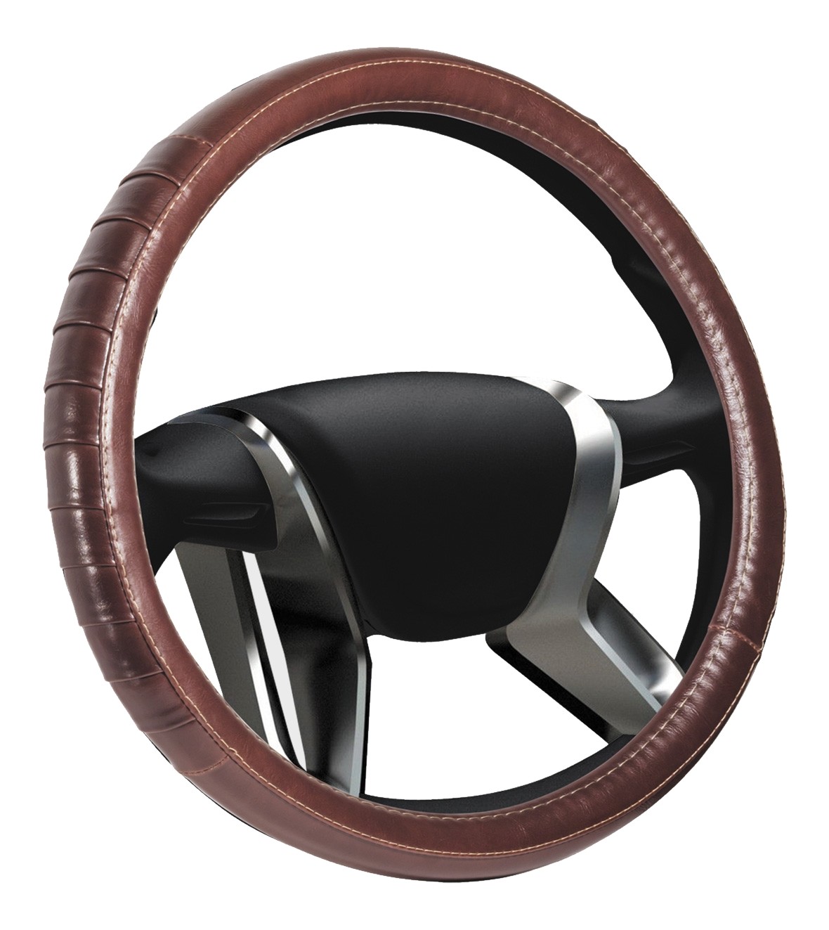 Кликните для увеличения изображения Оплетка на руль SENATOR «KANZAS» коричневый, M