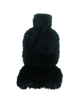 Кликните для увеличения изображения Накидка искусственный длинный мех (140х50) черный 2шт.