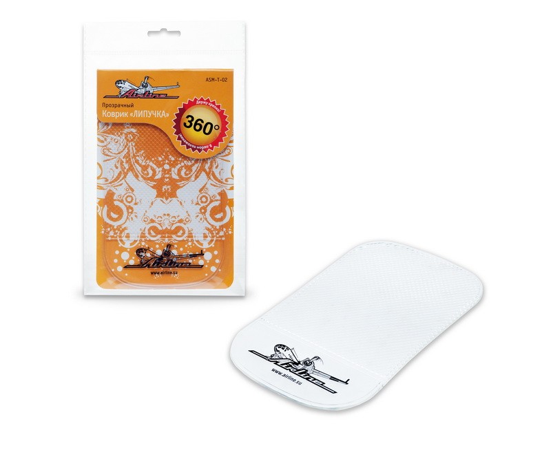 Кликните для увеличения изображения Коврик липучка AIRLINE ASM-T-02, прозрачный (92х145 мм)