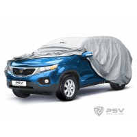 Защитный чехол-тент на автомобиль PSV модель 16, с молнией, «D» (488-520х195х183)