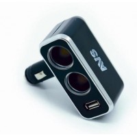 Разветвитель прикуривателя AVS CS211U (на 2 выхода+USB)