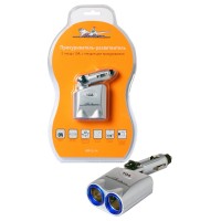 Разветвитель прикуривателя AIRLINE ASP-2L-14 (2 гнезда 10А, с гнездом для прикуривателя)