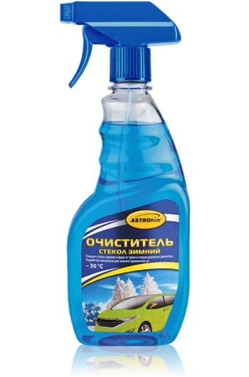 Кликните для увеличения изображения Очиститель стёкол зимний Астрохим АС-139, спрей, 500 мл