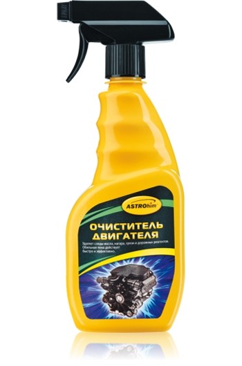 Кликните для увеличения изображения Очиститель двигателя Астрохим АС-385, спрей, 500 мл
