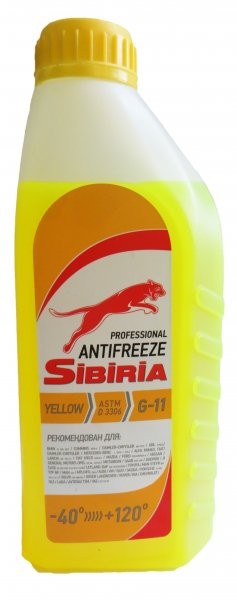 Кликните для увеличения изображения Антифриз SIBIRIA G-11 желтый (-40), 1кг