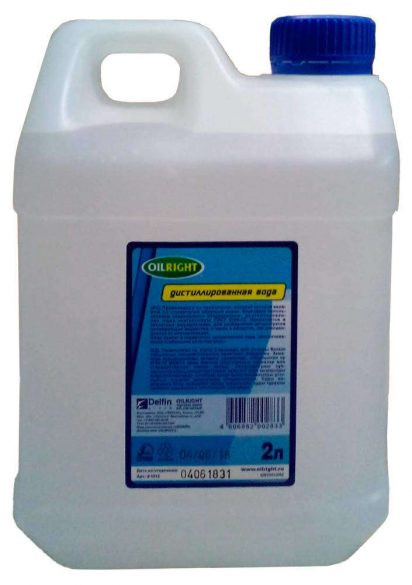 Кликните для увеличения изображения Вода дистиллированная OILRIGHT (2л.)