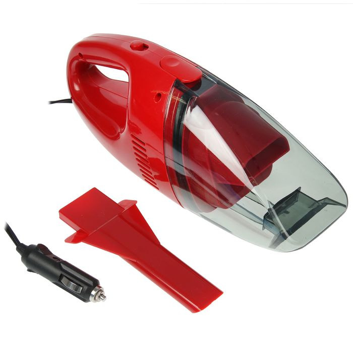 Кликните для увеличения изображения Пылесос автомобильный NOVA BRIGHT, для сухой и влажной уборки, 60 Вт, 12 В, красный