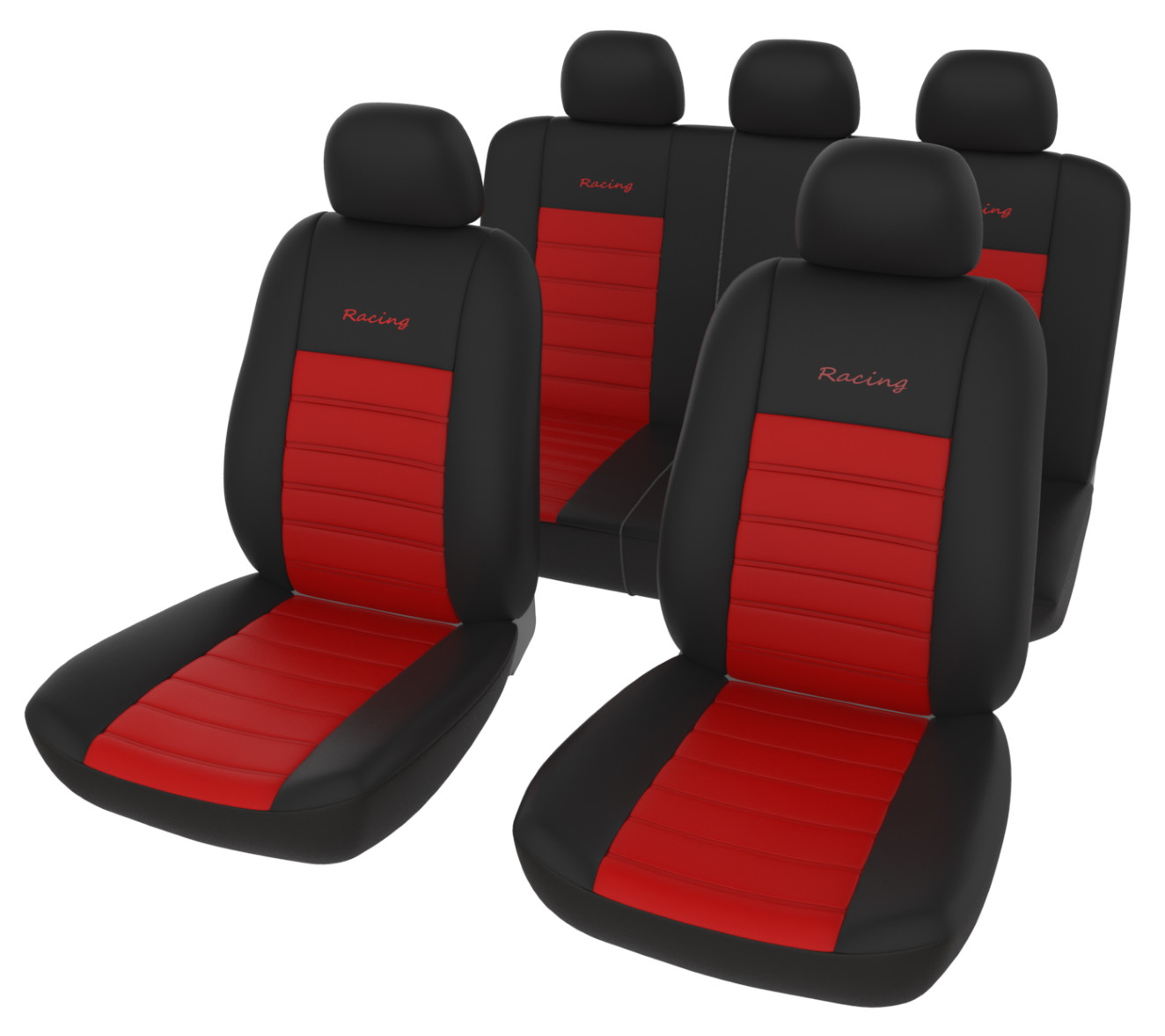 Кликните для увеличения изображения Чехлы универсальные M5 «RACING SERIES» (черный/красный)