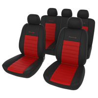 Чехлы универсальные M5 «RACING SERIES» (черный/красный)