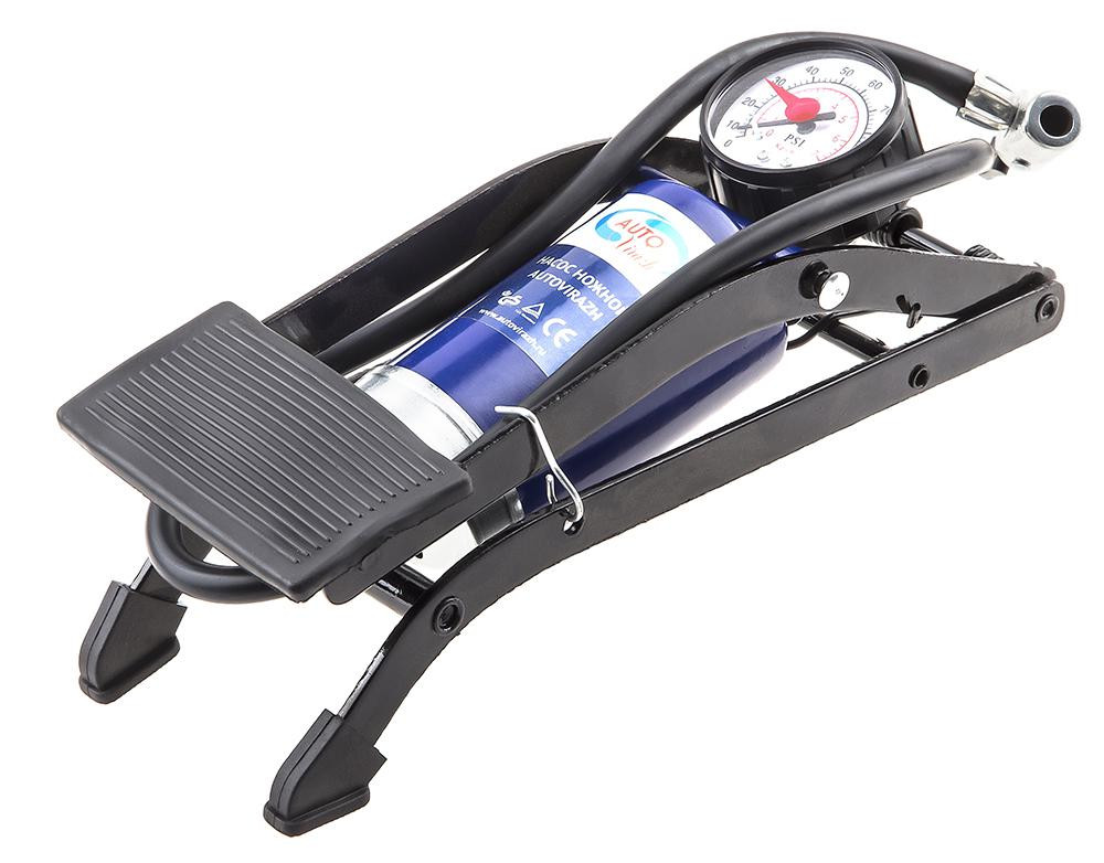 Кликните для увеличения изображения Насос ножной с манометром AUTOVIRAZH AV-030892