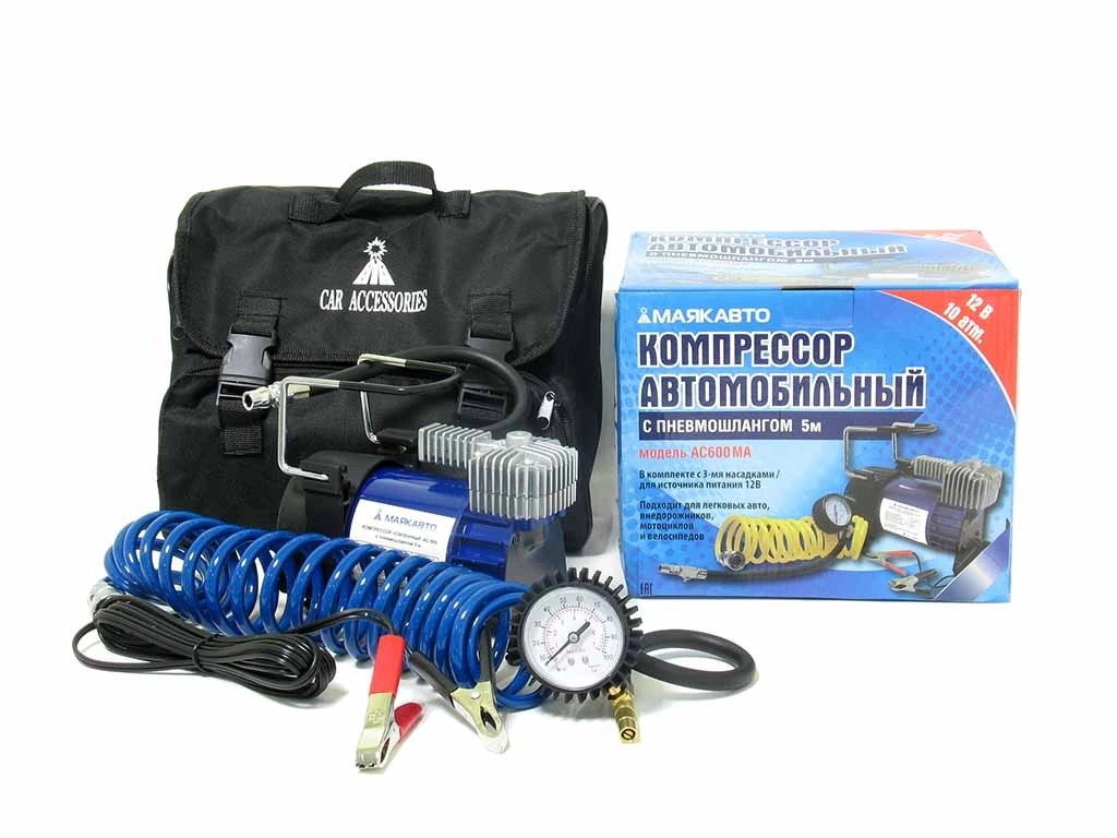 Кликните для увеличения изображения Компрессор автомобильный МАЯКАВТО АС 600ма, усиленный