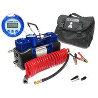 Компрессор автомобильный МАЯКАВТО АС 630ма (двухпоршневой), электронный манометр, автостоп