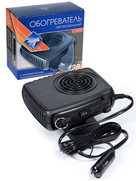 Кликните для увеличения изображения Обогреватель в салон NOVA BRIGHT 46572 «Ветерок» керамический, в прикуриватель 12В