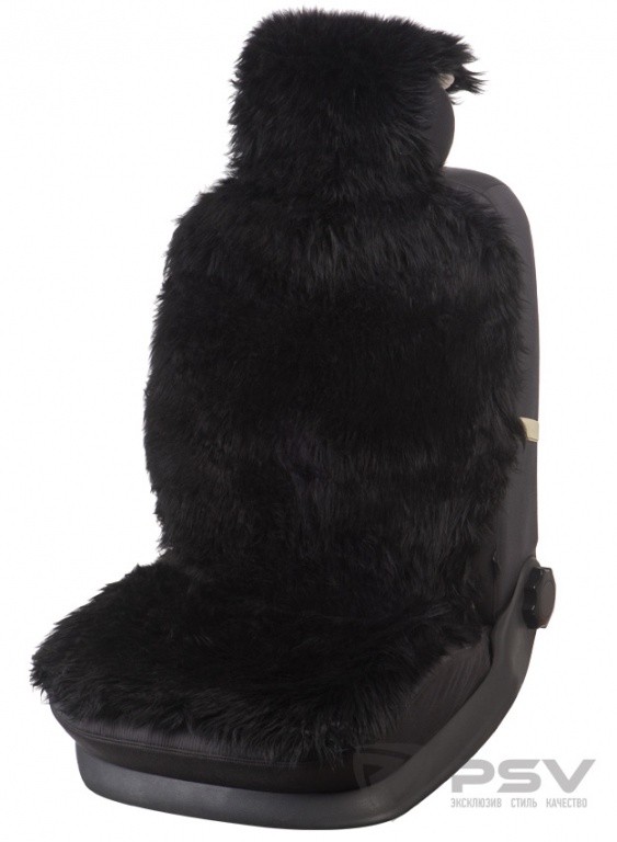 Кликните для увеличения изображения Накидка PSV искусственный мех Extra (145х50) черный 2шт.