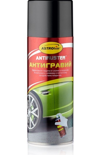 Кликните для увеличения изображения Антигравий Астрохим АС-477, серия «Antiruster», черный, аэрозоль, 520 мл