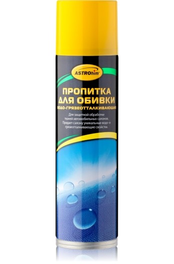Кликните для увеличения изображения Пропитка для обивки водо-грязеотталкивающая Астрохим АС-346, аэрозоль, 335 мл