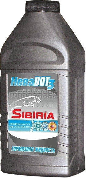 Кликните для увеличения изображения Тормозная жидкость SIBIRIA Нева DOT-3, 455гр.