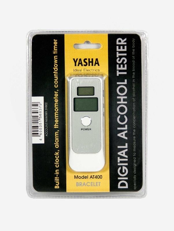 Алкотестер цифровой YASHA AT400 с ЖК дисплеем, будильником, часами, термометром