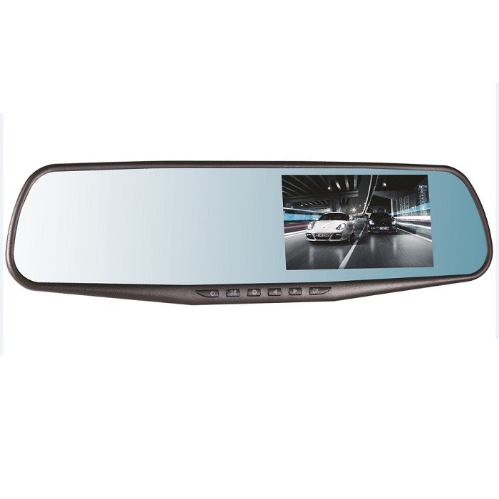 Видеорегистратор автомобильный BOS-MINI зеркало с 2-мя камерами