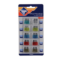 Предохранители флажковые в блистере NOVA BRIGHT «STANDART» (7,5А-30А) (10 шт)