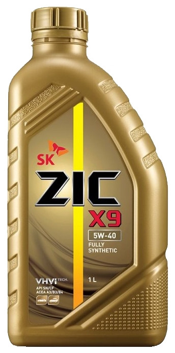 Моторное масло ZIC X9 5W-40, синтетическое, 1л