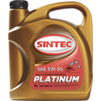 Моторное масло SINTEC PLATINUM SAE 5W-30 API SN/CF, синтетическое, 4л