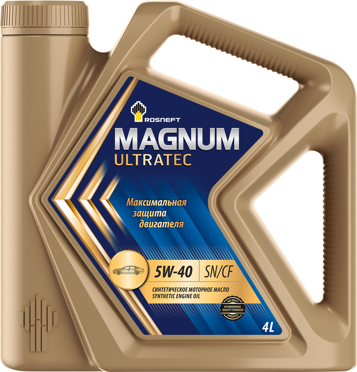 Моторное масло РОСНЕФТЬ Magnum Ultratec 5W40, синтетическое, 4л