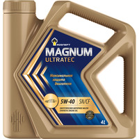 Моторное масло РОСНЕФТЬ Magnum Ultratec 5W40, синтетическое, 4л