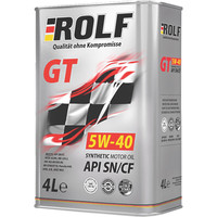 Моторное масло ROLF GT 5W-40, API SN/CF, синтетическое, 4л