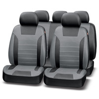 Чехлы универсальные PREMIER «PLATINUM VIP», экокожа (чёрный/серый)