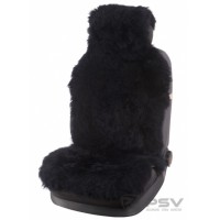 Накидка на сиденье PSV Jolly Extra (натуральный мех, овчина, черный, 2 шт, 140*50)